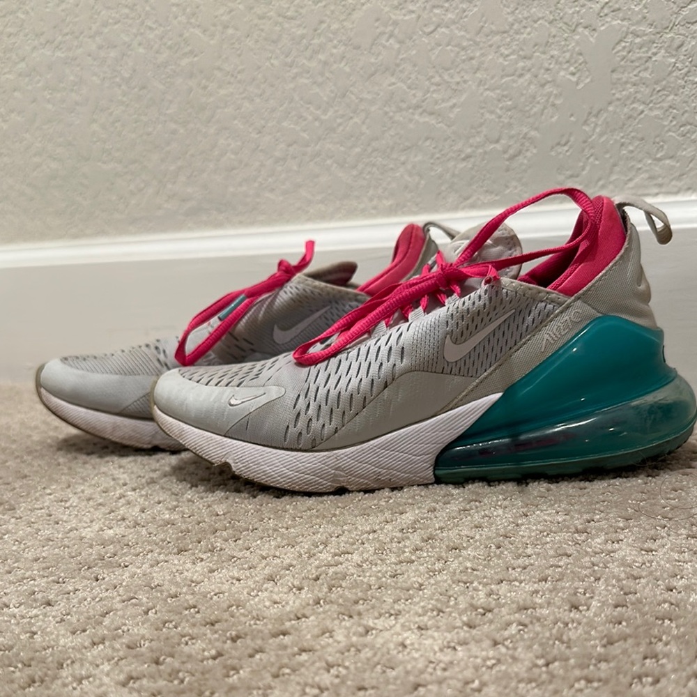Nike Air Max 270 with Pink and Teal Highlights